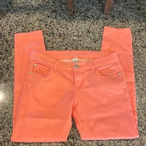 Coral skinny jean